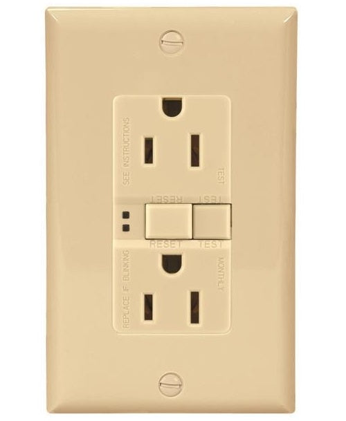 Arrow Hart SGF15V-SP Self-Test GFCI Receptacle, 15 Amp, Ivory