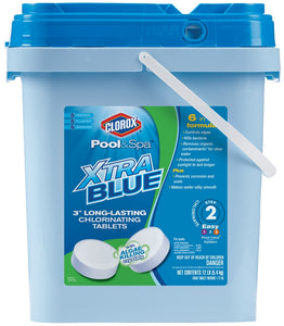 Clorox 23012CLX  Long Lasting Chlorinating Tablets, 3", 12 Lbs