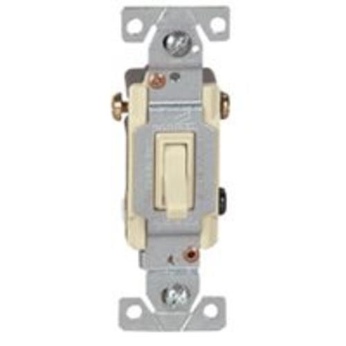 Cooper Wiring 1303V-BOX Ac Quiet Toggle Switch, 3-Way, Ivory