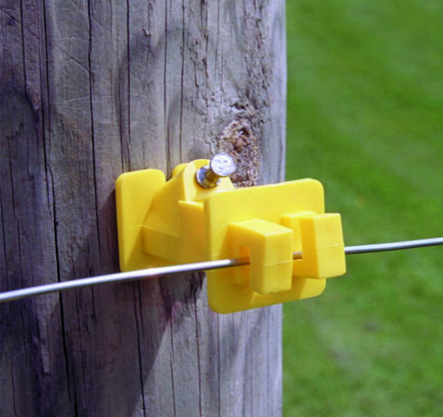 Zareba IWNY-Z Slant Nail Insulator, Yellow