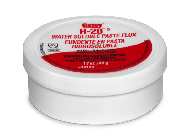 Oatey H-20-5 Lead-Free Low-Odor Water Soluble Paste Flux, 1.7 Oz, Off-White
