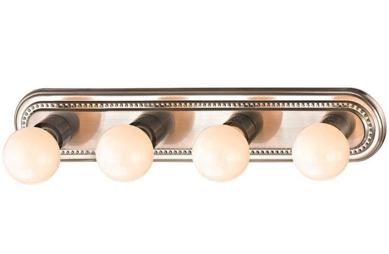 Boston Harbor 918-4-BN 4-Light Bath Bar Light, Brushed Nickel, 24"