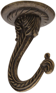 National Hardware N249-649 V154 Swag Hook, 2-1/4", Antique Brass