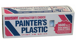 Husky 03509H Polyethylene Sheeting, 9' x 400', Clear