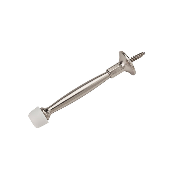 Stanley 830147 Rigid Baseboard Door Stop, Satin Nickel, 4"