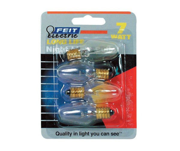 Feit Electric BP7C7/4 Night Light Bulb, 7 Watts, 120 Volt