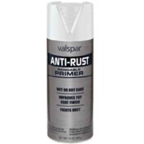 Valspar 465-68227-76 Anti-Rust Sandable Spray Primer, 12 Oz, White