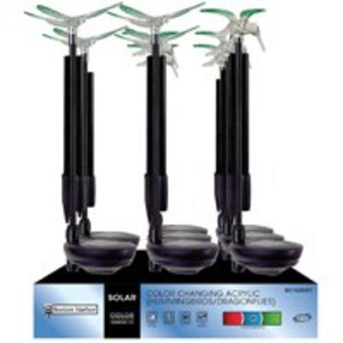 Boston Harbor APA001A/003-V1A-B Solar Light Hummingbird & Dragonfly, Pk 8