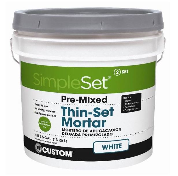 SimpleSet STTSW3 Pre-Mixed Ceramic Tile Thin-Set Mortar, 3.5 Gallon