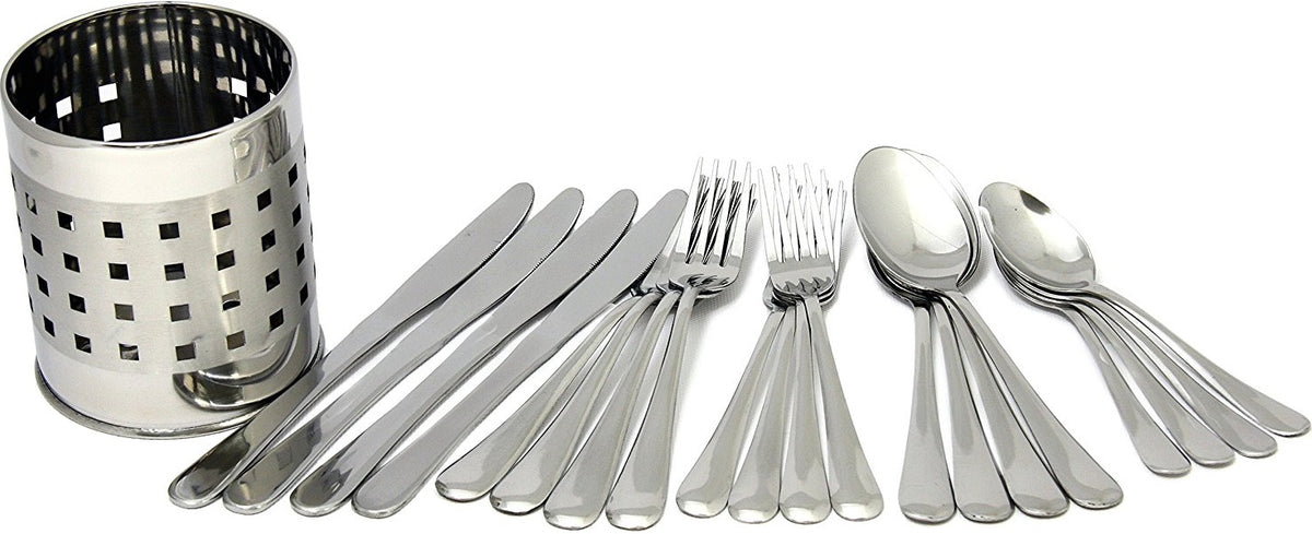 Chef Craft 21710 Flatware Set With Holder, 20 Pieces