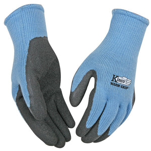 Kinco 1790W-L Warm Grip Women's Gloves, Large, Light Blue/Gray