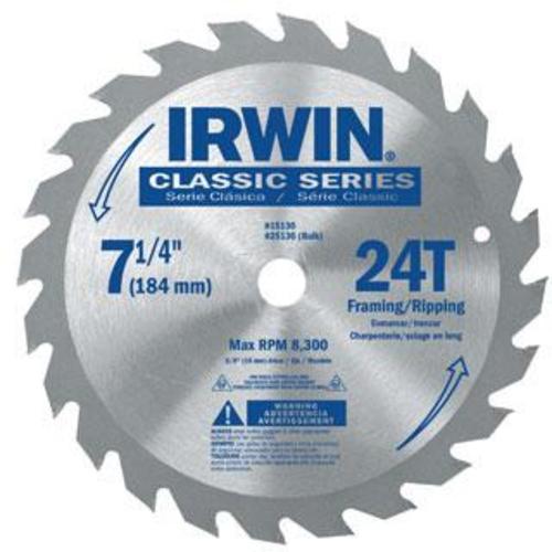 Irwin 15230 "Classic Series" Circular Saw Blades 7-1/4"X5/8"
