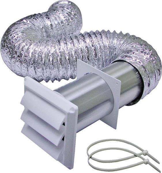 Lambro 1369W Louvered Vent Kit, 4" x 5', White