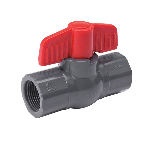 B & K 107-103 Ball Valve, PVC Body, 1/2 inch