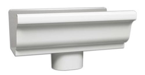 Amerimax 27080 K-Style Gutter End With Drop, 5", White