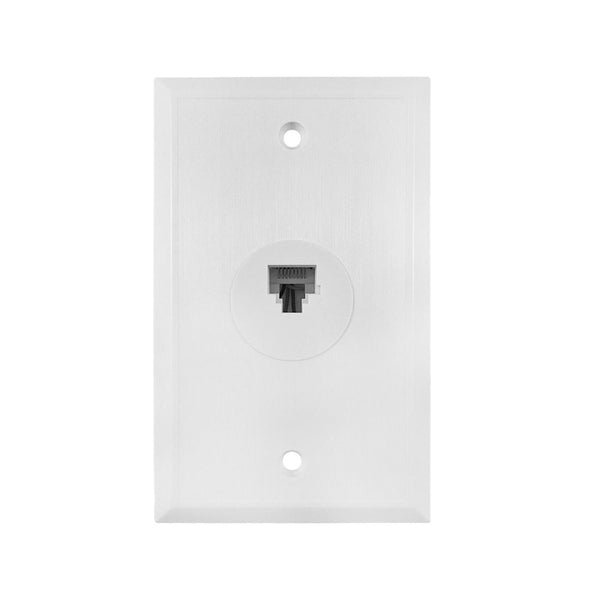 AmerTac VW6EW Flush Mount Ethernet Wallplate, White