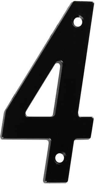 National Hardware N238-667 V871 #4 House Numbers, 4", Black