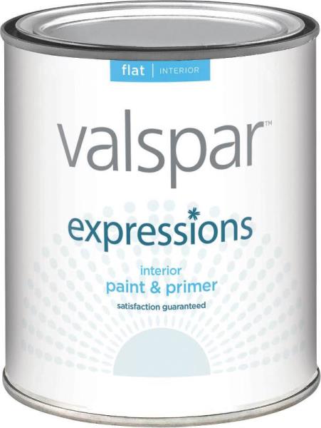 Valspar 17004 Expressions Interior Latex Paint, Clear, Flat, 1 Quart