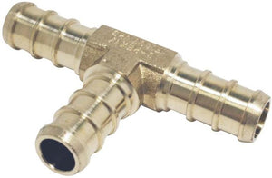 Apollo Valves APXT38 Brass PEX Tee Crimp Fitting, 3/8" Dia.