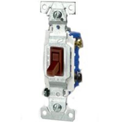 Cooper Wiring C1301-7B Grounding Toggle Switches, 1 Pole, Brown
