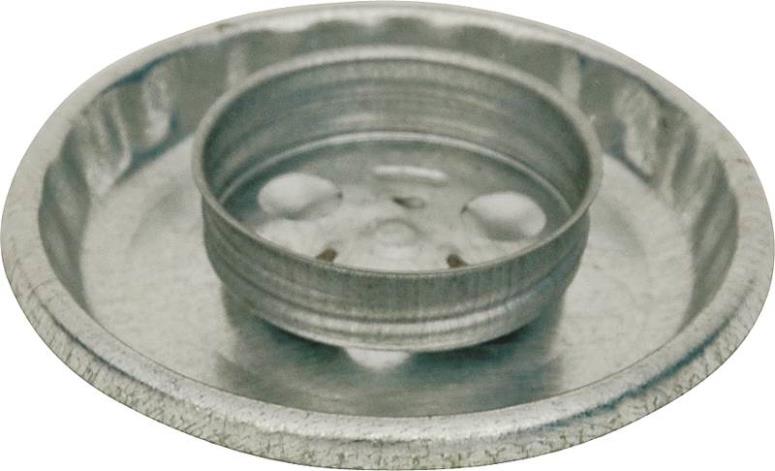 Brower 0-0 Galvanized Steel Threaded Mason Jar Fount Base, 1 Qt