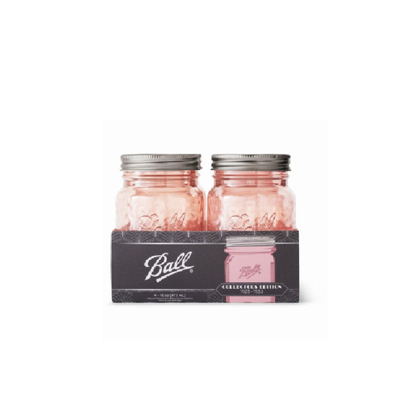 Ball 1440069045 Vintage Collection Mason Jars, Pink, 16 Oz