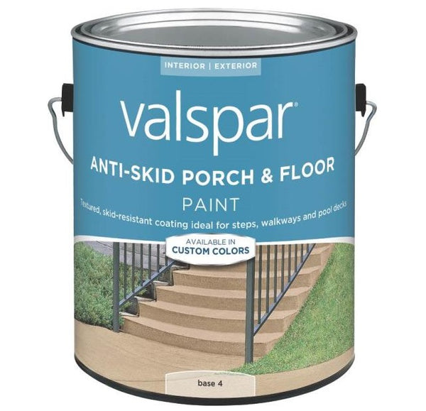 Valspar 024.0082033.007 Anti-Skid Porch & Floor Paint, Gallon, Base 4