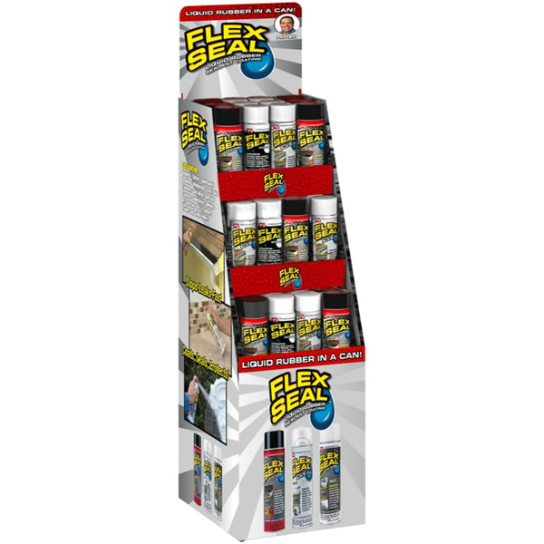 Flex Seal FSMIX-48 Rubber Spray Sealant Display, 48 Pieces