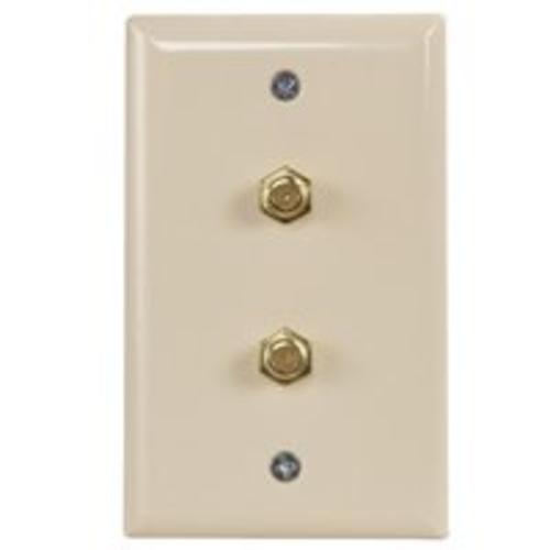 Zenith VW1001WJ2A Coax Wall Plate - Almond