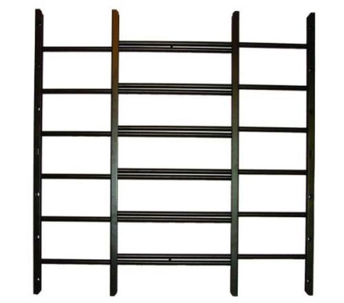 Grisham 96911 AWG 6-Bars Adjustable Horizontal Window Guard, Black