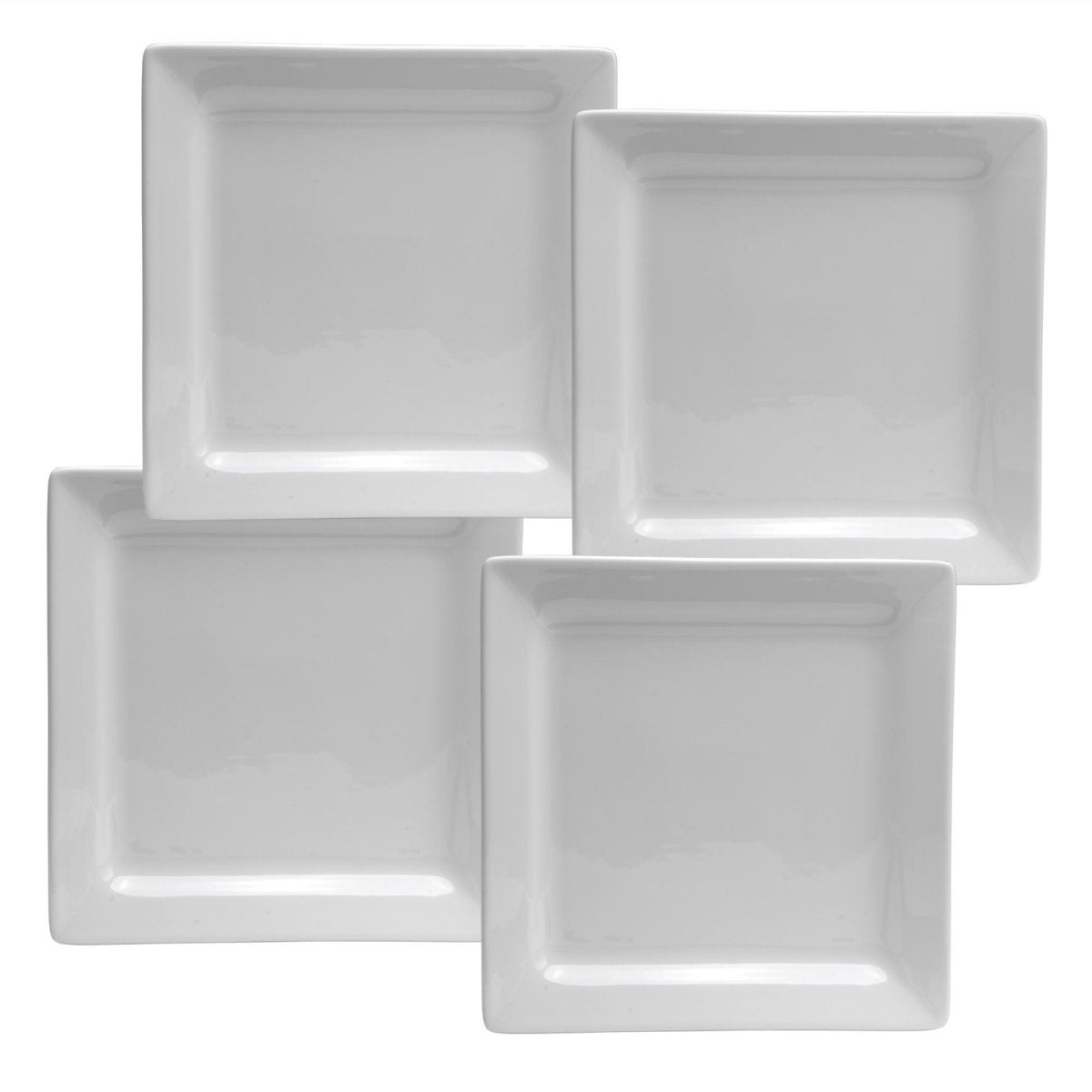 Oneida FT101X1X45 Chef's Table 4-Piece Square Dinner Plate, Porcelain