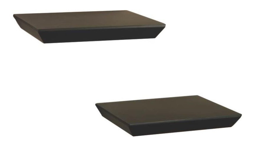 Knape & Vogt 0140-2X10BK Decorative Floating Shelf Pair, Black, 8" x 10"