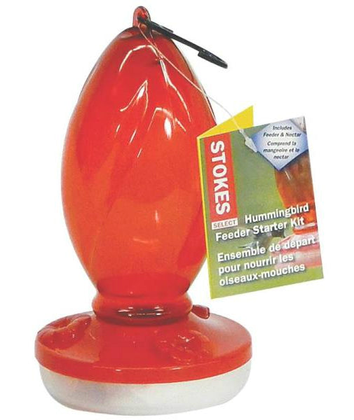 Stokes Select 38260 Hummingbird Feeder Starter Kit with Nectar Fiery