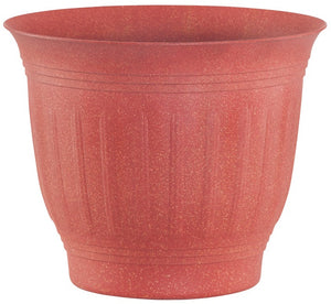 Bloem CLN08-43 Colonnade Round Planter, Resin, Dark Earth
