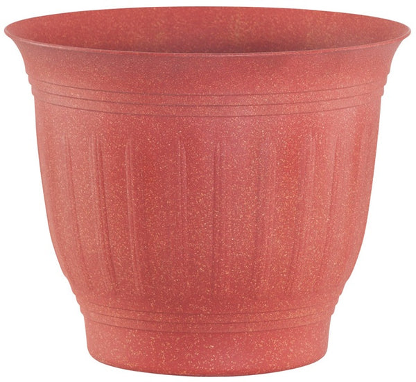 Bloem CLN08-43 Colonnade Round Planter, Resin, Dark Earth