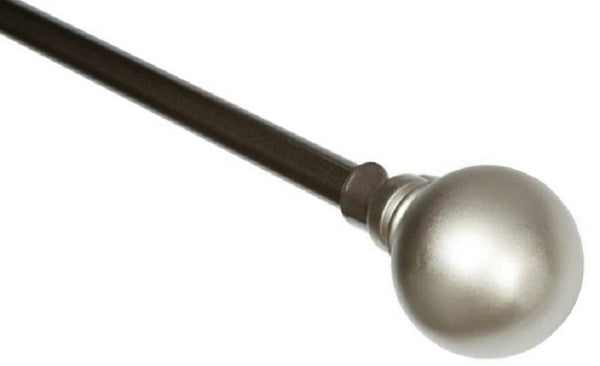 Kenney KN80103 Mercer Chained Ball Curtain Rod, 66"  to 120"