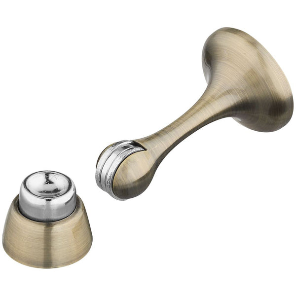 National Hardware N337-170 V244 Magnetic Rigid Door Stop, Antique Brass, 3"