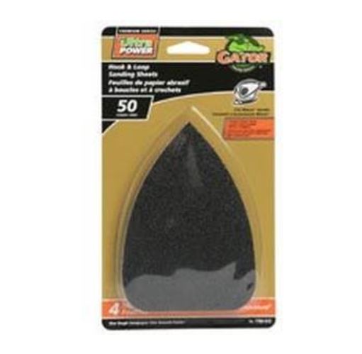 Gator 7703-012 Resin Bonded Sanding Sheet, 5" x 3-1/2", 50 Grit