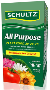 Schultz SPF70690 All Purpose Water Soluble Plant Food 20-20-20, 5-Lb