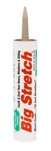 Sashco 10026 Big Stretch Acrylic Caulk, Slate Gray, 10.5 Oz