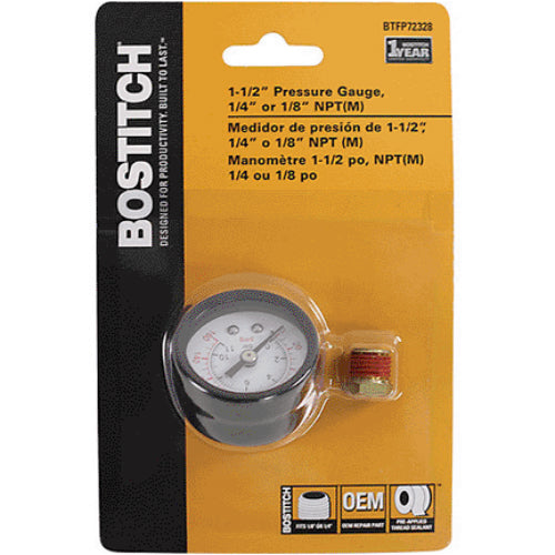 Bostitch BTFP72328 Air Pressure Gauge, 1.5"