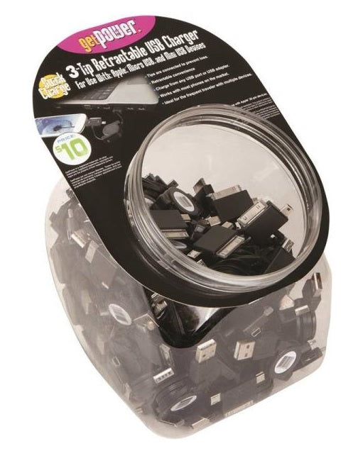 GetPower CWP-USBBOWL-AMM 3-Tip Cable Display Bowl, 50 Piece