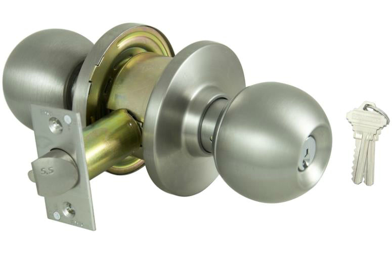 ProSource C365BV-PS Storeroom Knobset, 2-3/8" - 2-3/4", Metal, Stainless Steel