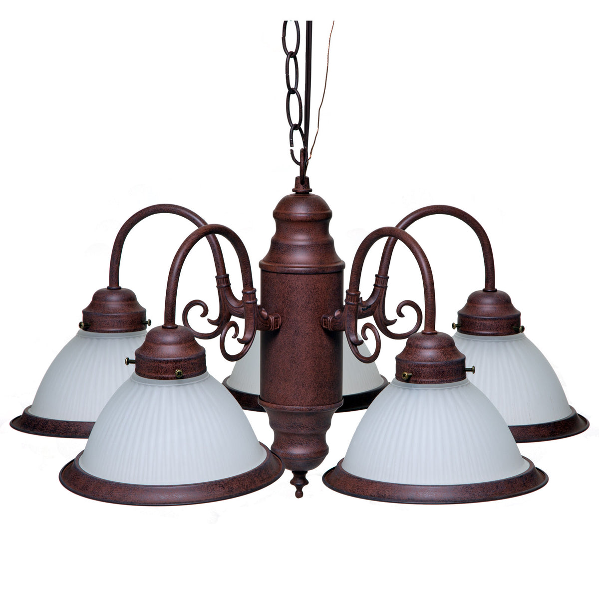 Boston Harbor RF-033L Five Light Frosted Chandelier, Sienna