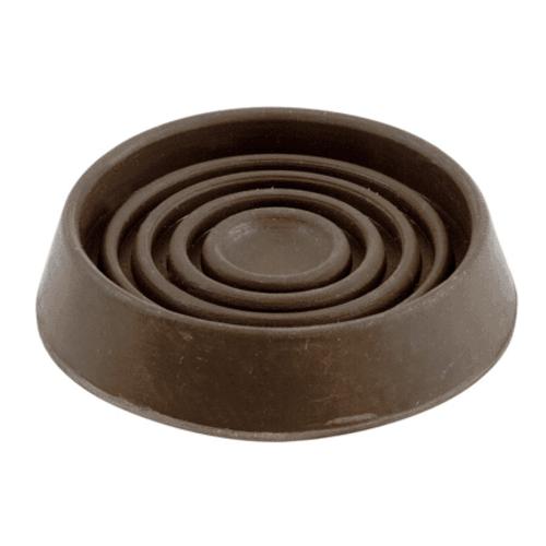 Shepherd Hardware 9075 Round Rubber Caster Cup, 1.5", Brown