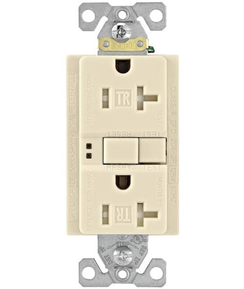 Cooper Wiring TRSGF20LA Self-Test Tamper Resistant GFCI Receptacle