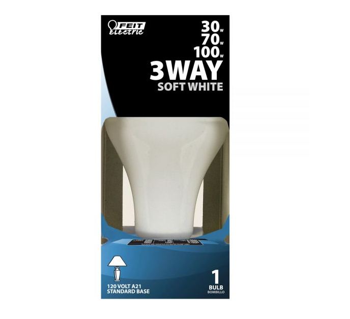 Feit Electric 30/100 3 Way Incandescent Light Bulb, 30/70/100 Watts