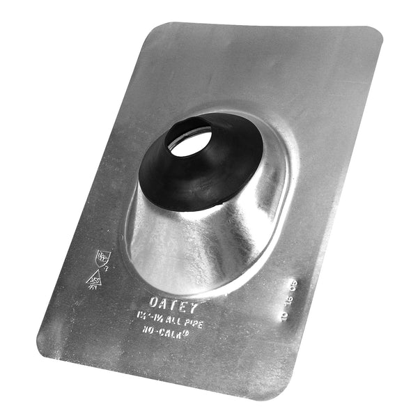 Oatey 12920 No-Caulk Standard Base Roof Flashing, 1.25"-1.5", Aluminum