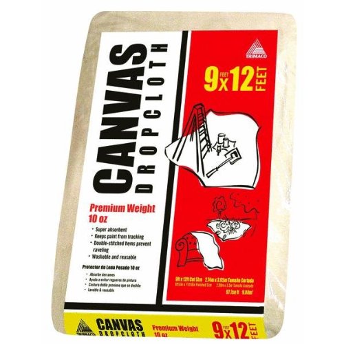 Trimaco 51121 Canvas Drop Cloths, 9&#039;X12&#039;