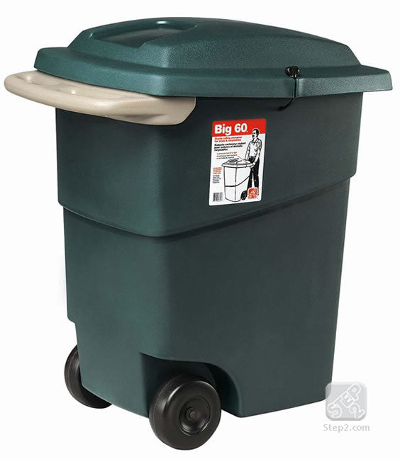 Step 2 56600 Rolling Containr, 60 Gallon, Green